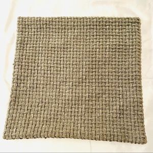 NWOT Gray Chenille Basketweave Pillow Cover 17”
